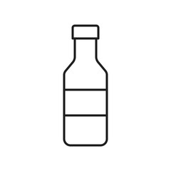 Plastic bottle vector illustration, line style icon