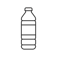 Plastic bottle vector illustration, line style icon