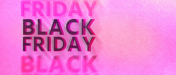 Restrained elegance banner for sales on Black Friday. Rectangular banner. Sale poster of black friday. Design home page sliders for black friday sales on red background. 3D