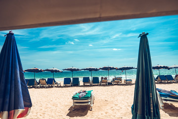 Fototapeta premium Sea beach Summer beach relaxing seaside