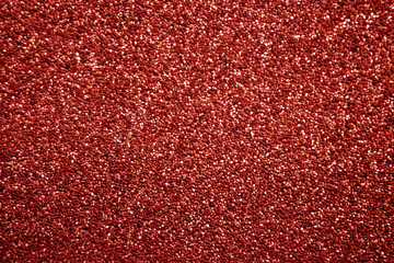 Small poppy red pebbles create nice pattern, gravel texture