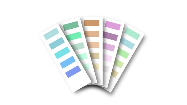Animation of a colour swatch (with alpha channel/transparent background) - home improvements, interior design.