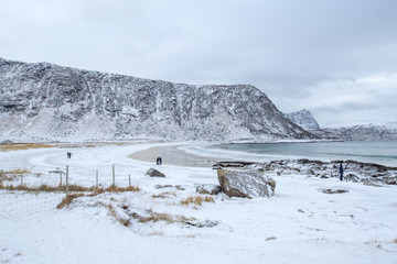 winter scene in norway scandinavia