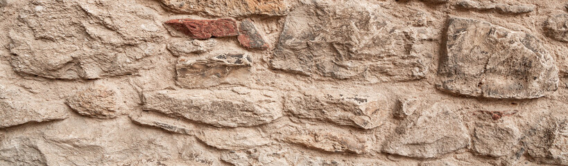 Stone texture and background. Rock texture. Panorama of masonry