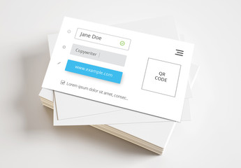 Business Card Layout with User Interface Style