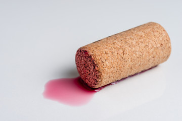 Wine cork isolated on the white.
