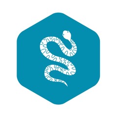 Fototapeta premium Black writhing snake icon. Simple illustration of black writhing snake vector icon for web