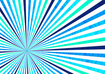 Striped abstract background, bright colored rays emanating from the center.