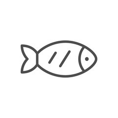 Fish line outline modern icon