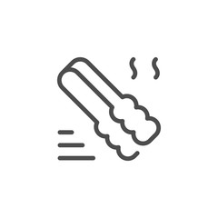 Kitchen tongs line outline icon