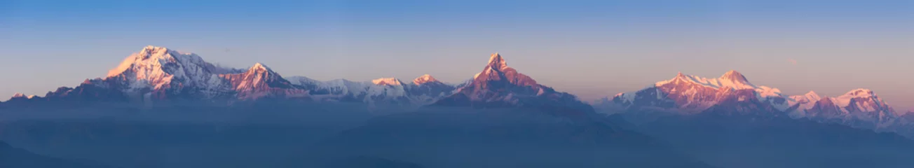 Crédence de cuisine en verre imprimé Manaslu Panorama des Annapurnas