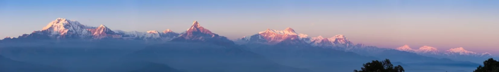Crédence de cuisine en verre imprimé Annapurna Panorama des Annapurnas
