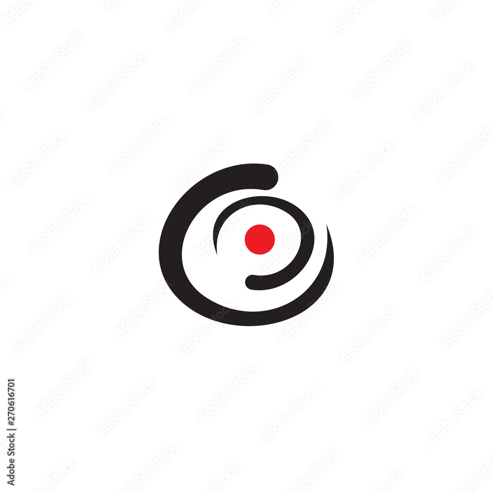 Poster Circle logo design vector template