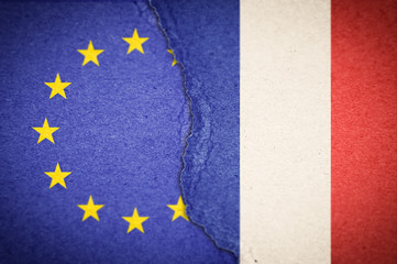 Concept of France leaving EU - Frexit