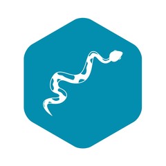 Creeping snake icon. Simple illustration of creeping snake vector icon for web