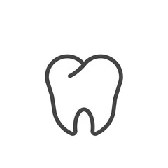Fototapeta premium Tooth outline icon. Isolated on white background