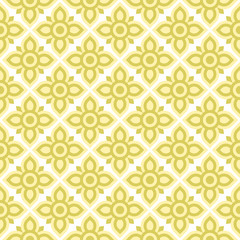 Thai pattern seamless minimal yellow design.