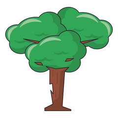 Videogame tree cartoon isolated symbol