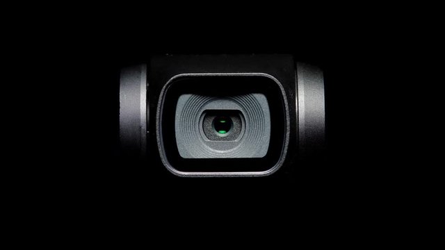 Front view of digital robotics camera lens.