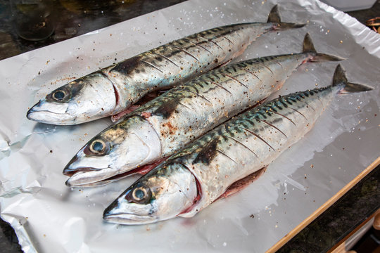 raw mackerel ready to be cooked 