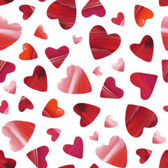Seamless pattern of decorative hearts for Valentine's day. Pattern for fabric design, wallpaper and packaging.