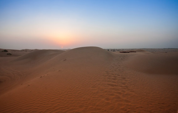 desert sand and dunes with clear blue sky. Asia © Ioan Panaite