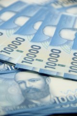 Chilean peso bills - background
