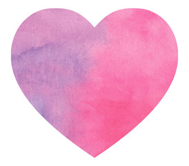 pink abstract watercolor heart