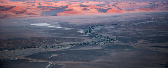 Balloon safari in Sossusvlei desert, Namibia