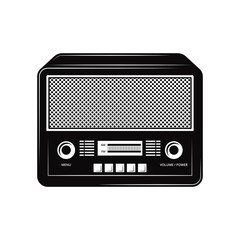 BLACK AND WHITE CLASSIC RADIO