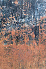 Old Weathered Blue-Orange Painted Metal Texture