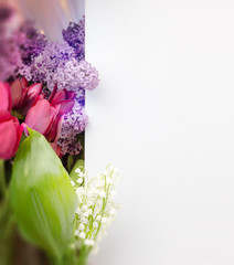 beautiful bouquet of flowers in vase isolated