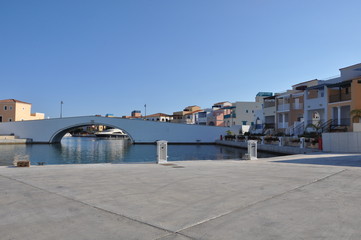 Fototapeta na wymiar The beautiful Limassol Marina in Cyprus