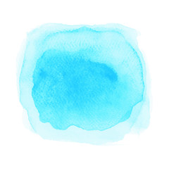 Fototapeta premium Blue watercolor on white background