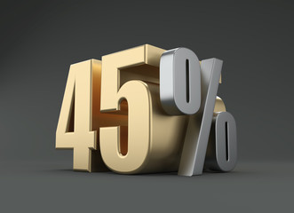 Forty Five Percent - 3D Rendered Image