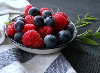fresh berries in a bowl