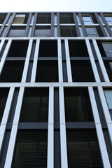 Facade of modern office building at Arnulfpark in Munich, Germany
