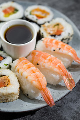 Fresh sushi on the table