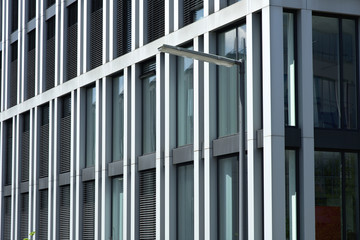 Facade of modern office building at Arnulfpark in Munich, Germany