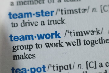 Obraz premium Teamwork .dictionary word image