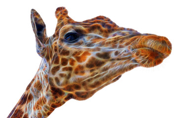 beautiful abstract fractal Giraffe head face