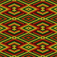 Knitting seamless ornate pattern