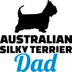 Australian Silky Terrier Dad blue