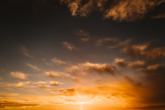 Fototapeta colored sunset sky