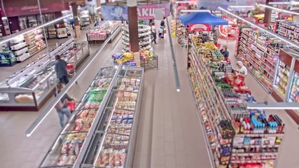 Timelapse grocery supermarket