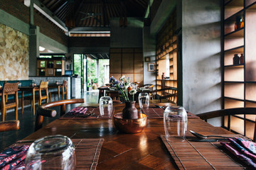 Empty Upscale Restaurant