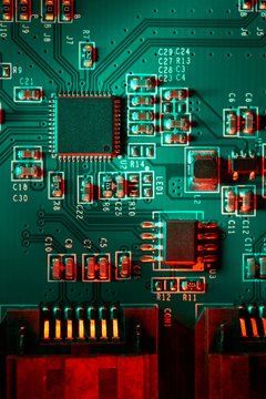 Closeup of circuit board