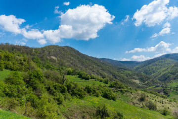 Fototapeta na wymiar Mountain in Serbia ( serbian: Sokolska planina ) near the town of Krupanj. It belongs to the lower mountains, with the highest point of Rozanj (973 m). 