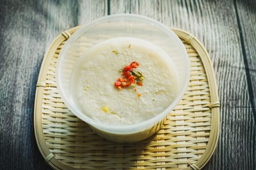 Bubur Lambuk, a popular Malaysian porridge which has been cooked with big pot and main ingredients are rice,meat,water and her usually during ramadhan, the fasting month 