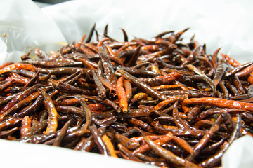 Fresh dried chilies pepper Spices